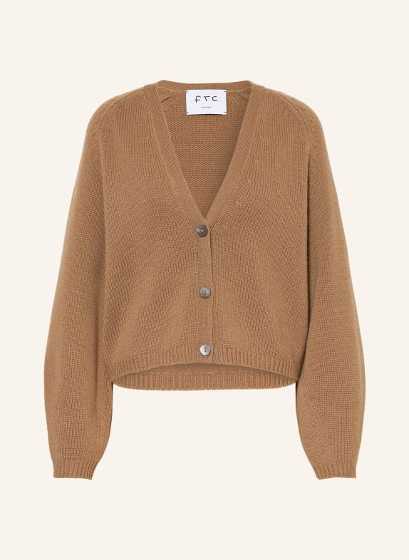 FTC CASHMERE Strickjacke aus Cashmere CAMEL