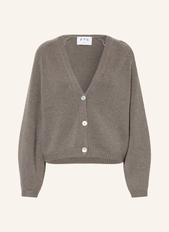 FTC CASHMERE Strickjacke aus Cashmere TAUPE
