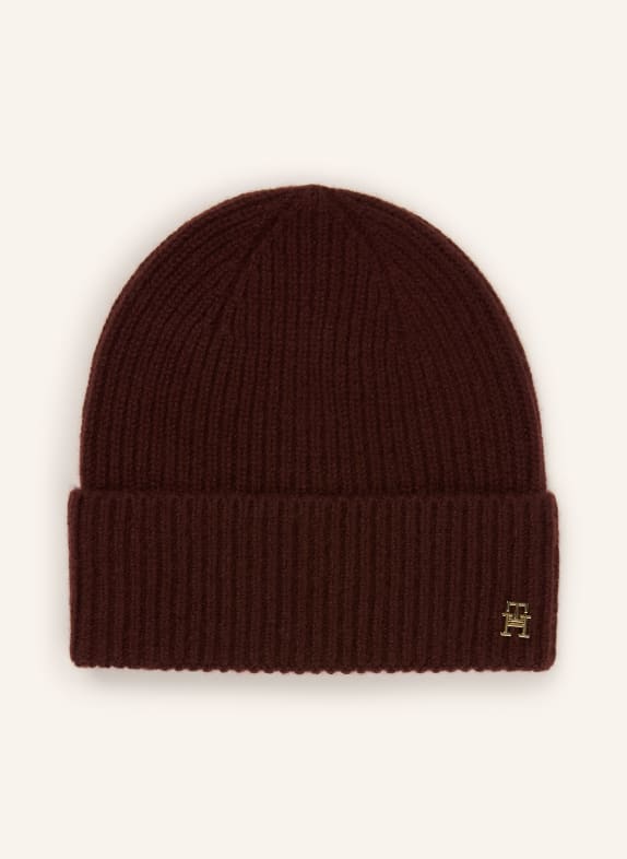 TOMMY HILFIGER Cashmere Hat DARK RED