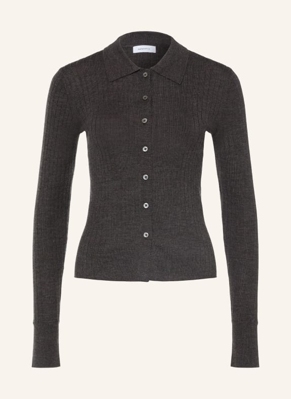 darling harbour Merinowool Cardigan truffle melange