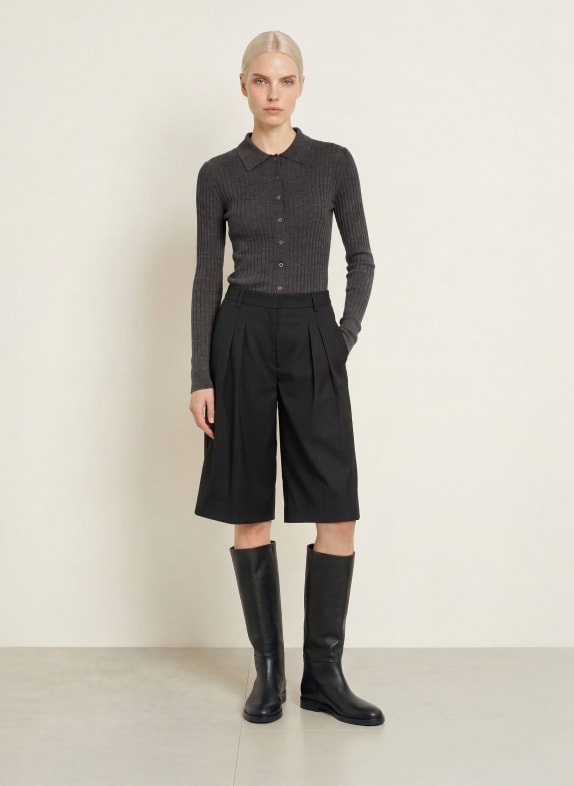 darling harbour Strickjacke aus Merinowolle truffle melange
