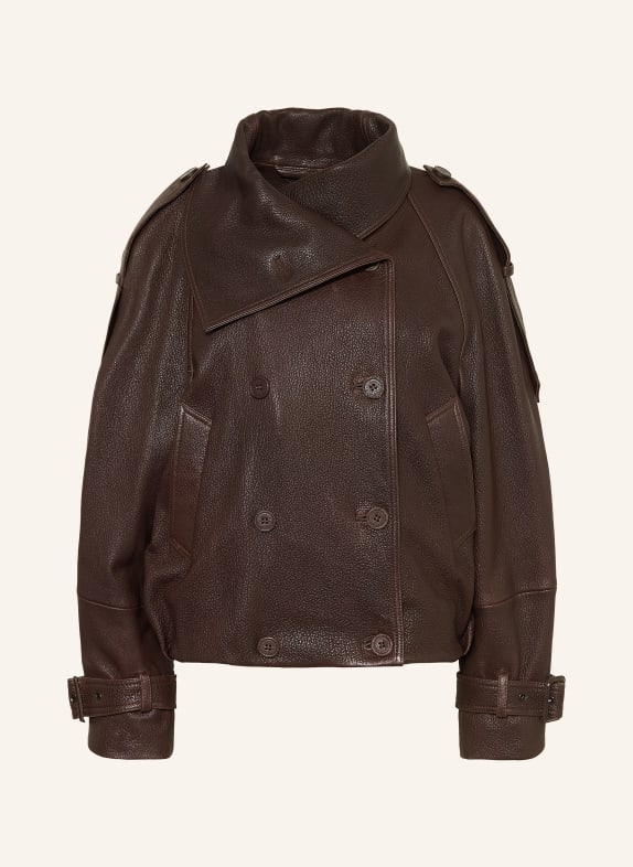 Acne Studios Leather jacket DARK BROWN