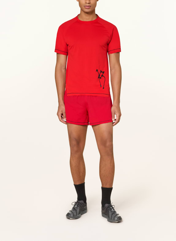 Y-3 Trainingsshirt GFX RUN ROOD / ZWART