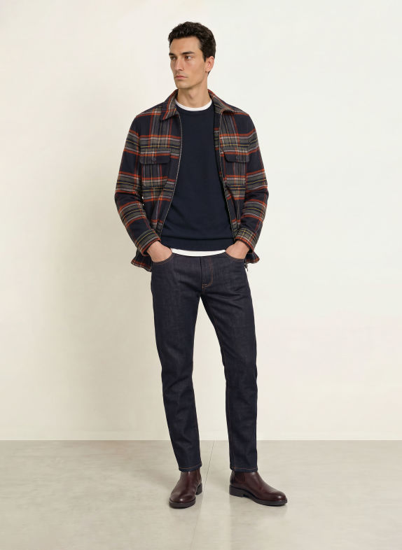 FYNCH-HATTON Blugi cu croială regular 688 dark navy
