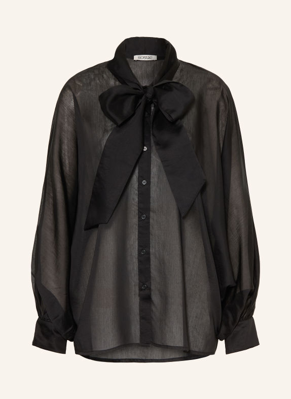 SoSUE Schluppenbluse ANTONIA BOW SCHWARZ
