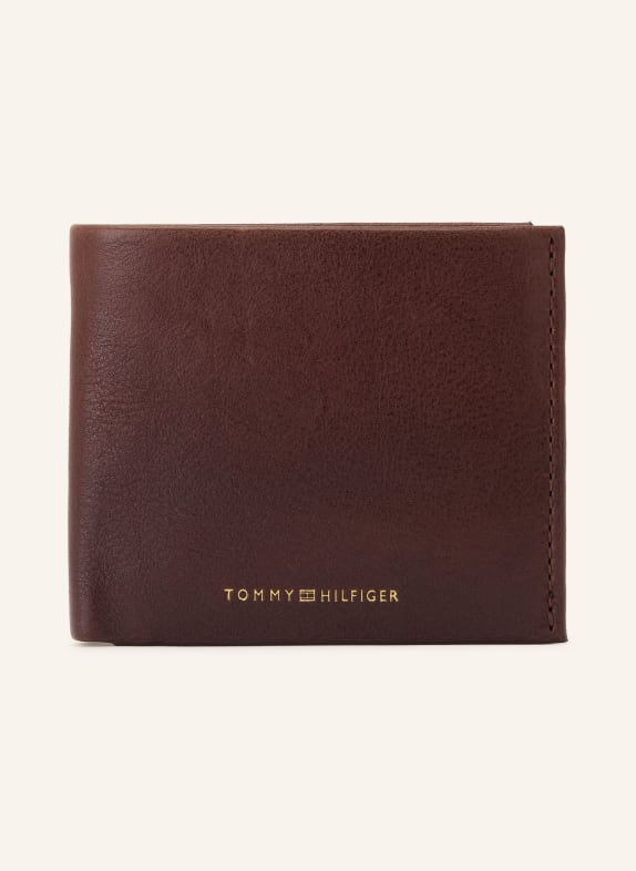TOMMY HILFIGER Peněženka TMAVĚ HNĚDÁ
