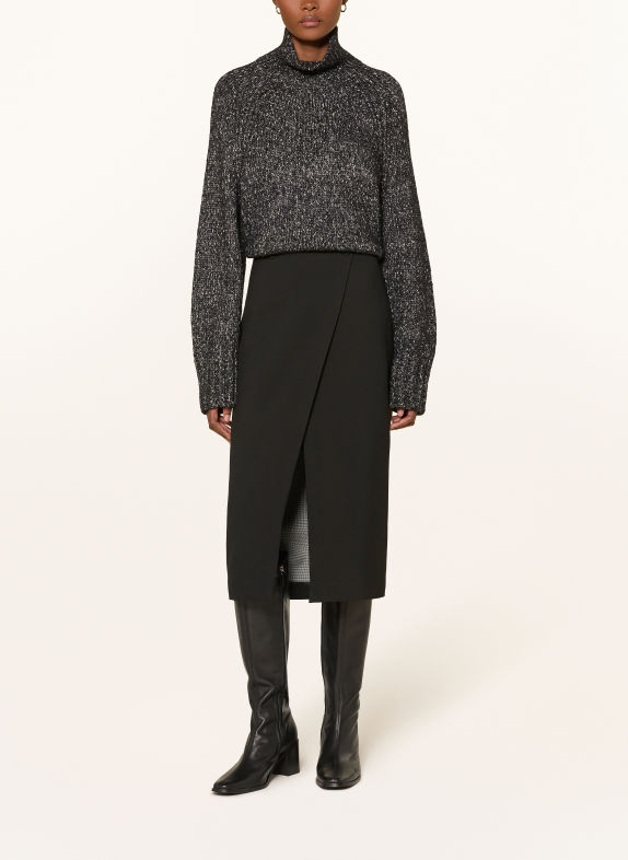 RIANI Rollkragenpullover SCHWARZ / GRAU / WEISS