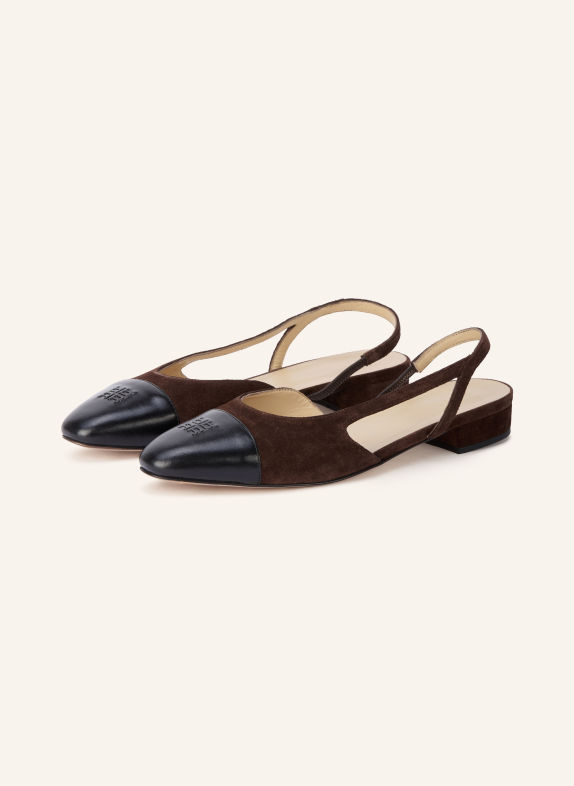 RIANI Slingback ballerinas DARK BROWN / BLACK