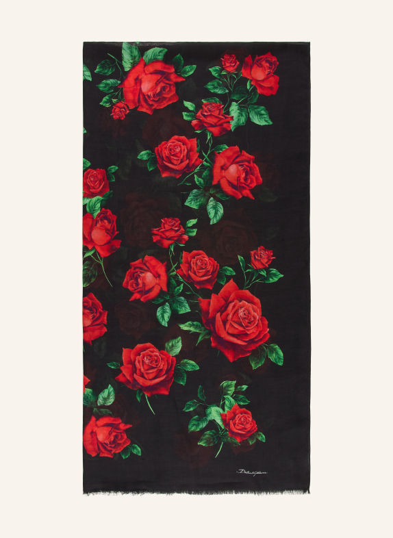 DOLCE & GABBANA Scarves BLACK / RED / GREEN