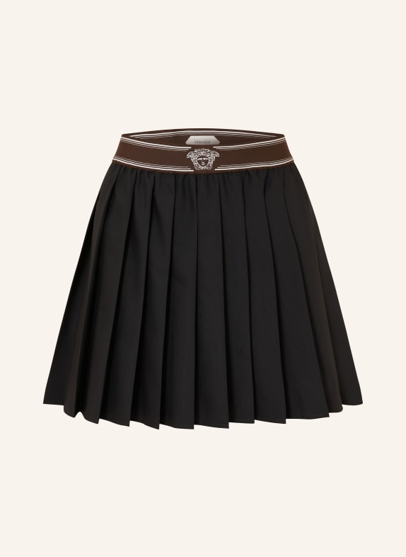 VERSACE Pleated skirt BLACK / BROWN / WHITE