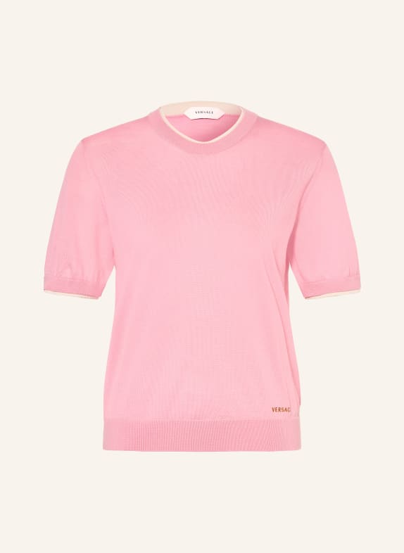 VERSACE Haut en maille ROSE / CRÈME