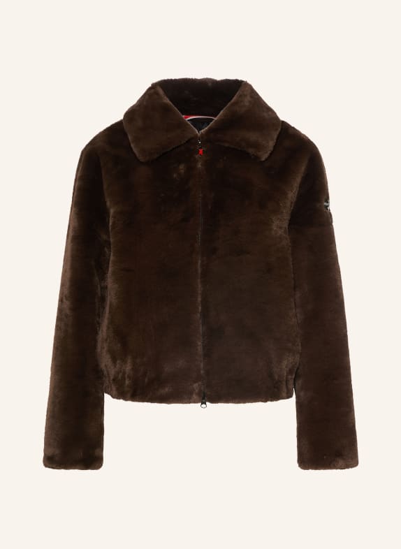 FRIEDA & FREDDIES Veste en fausse fourrure XAVY MARRON FONCÉ