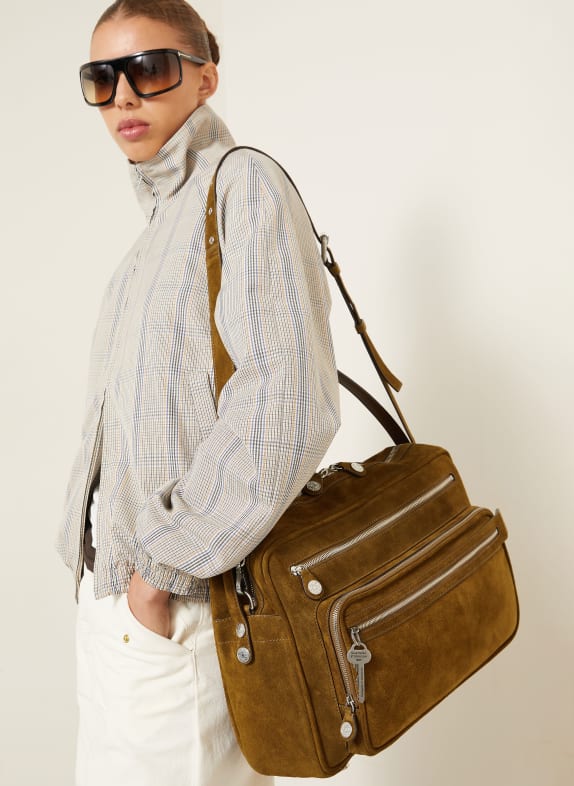 Acne Studios Schoudertas COGNAC / ZILVER