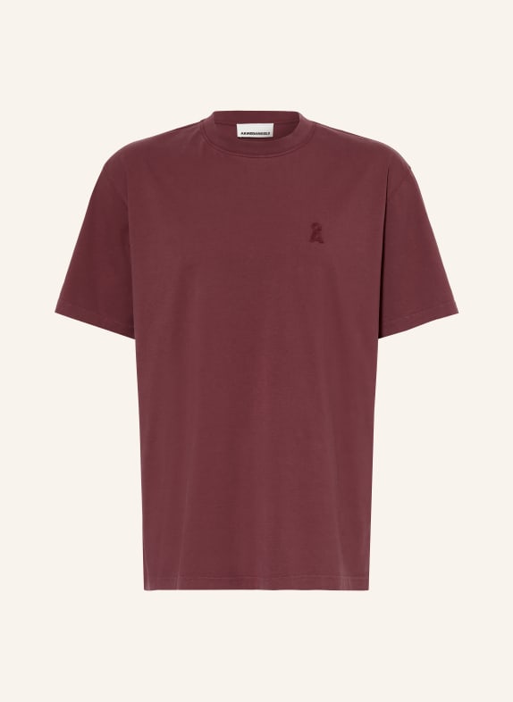 ARMEDANGELS T-shirt MAARKOS DONKERROOD