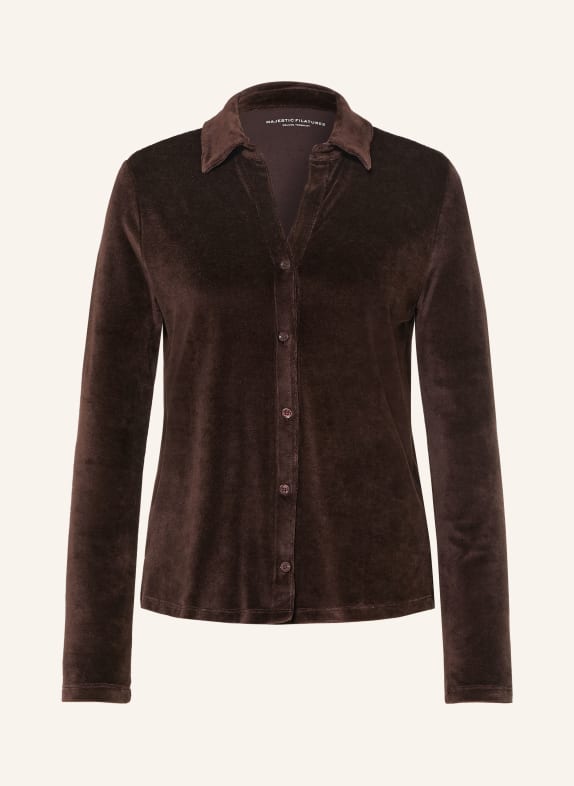MAJESTIC FILATURES Nikki Blouse DARK BROWN
