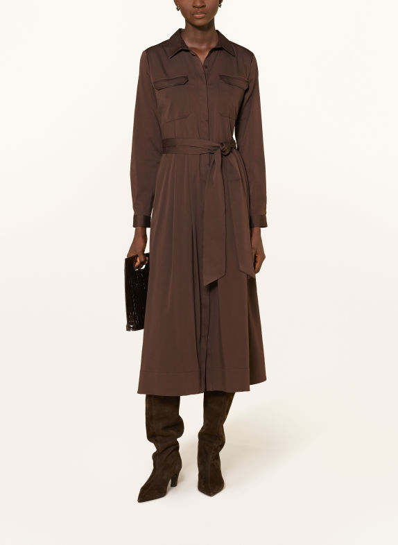 MILANO ITALY Shirt dress DARK BROWN