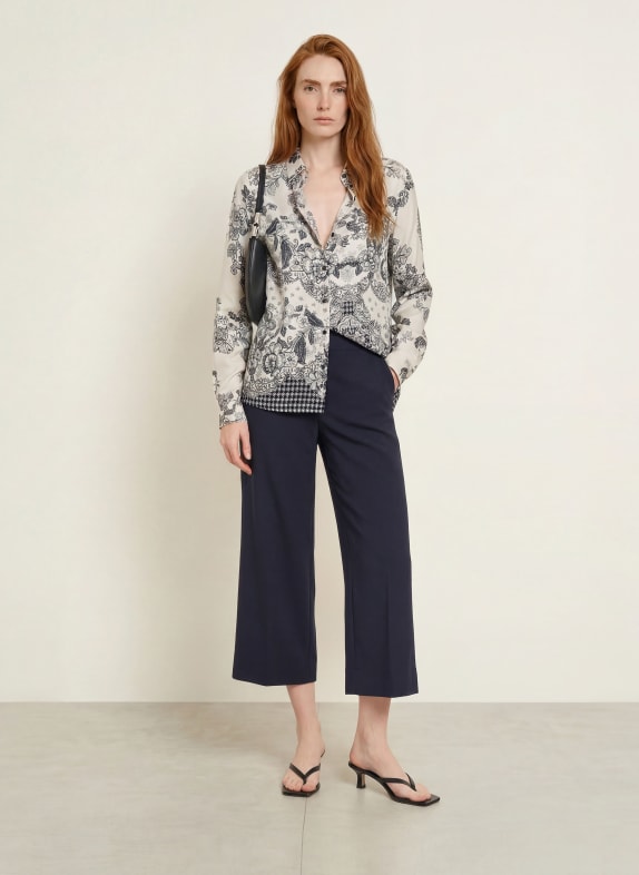 MILANO ITALY Overhemdblouse WIT / ZWART