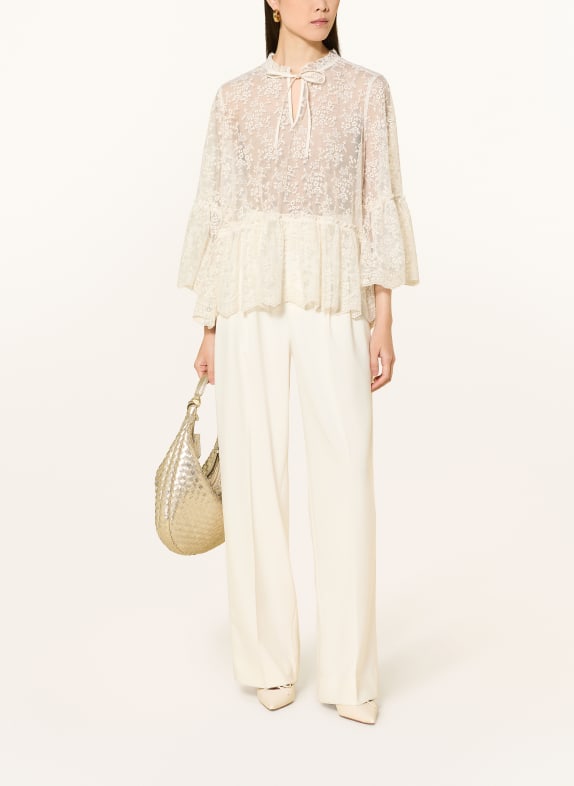 MILANO ITALY Blouseshirt met 3/4-mouwen CRÈME