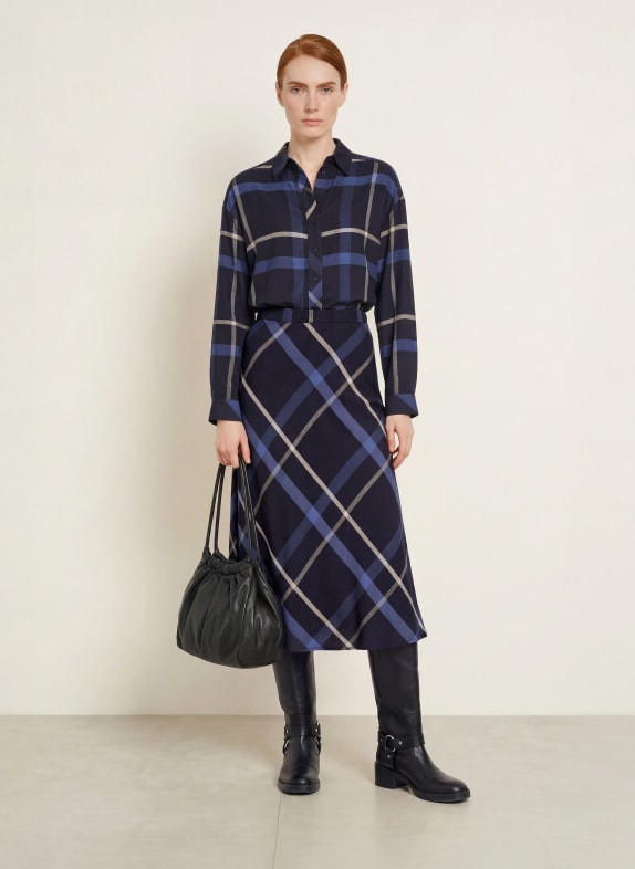 MILANO ITALY Rok DONKERBLAUW / CRÈME / BLAUW