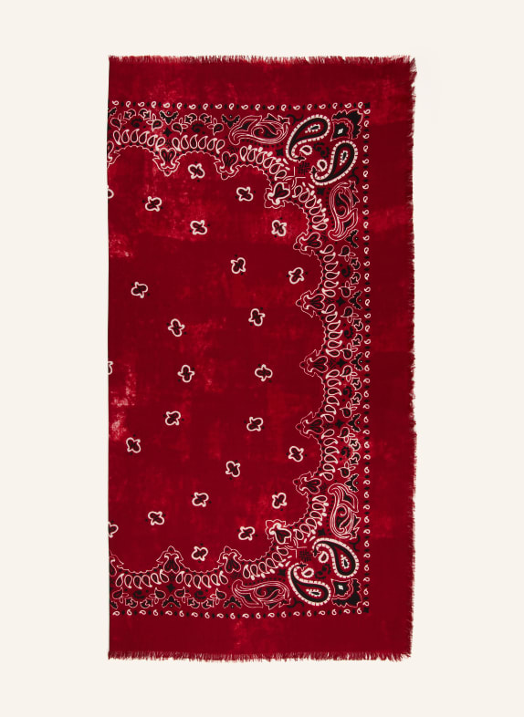 destin Scarf DARK RED / WHITE / BLACK