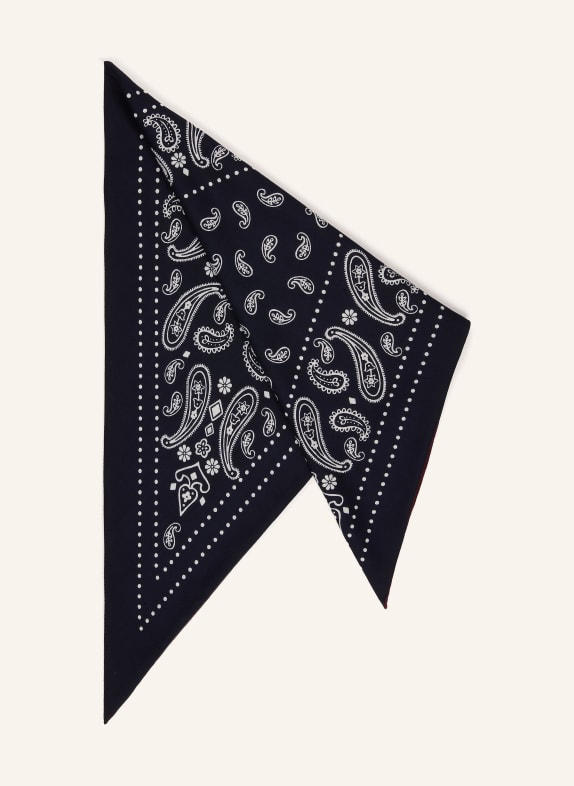 destin Triangular scarf DARK BLUE / DARK RED / WHITE