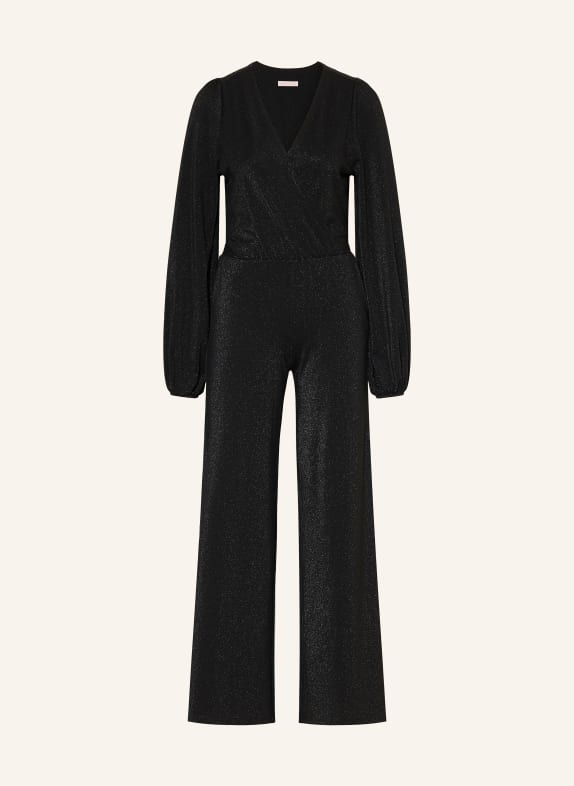 marivie Jumpsuit with sequined trim BLACK