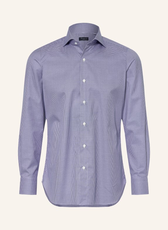 FINAMORE 1925 NAPOLI EDUARDO Regular Fit Shirt DARK BLUE / WHITE