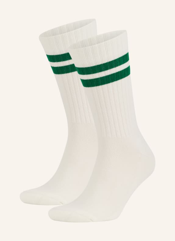 ARKET 2-pack socks WHITE / GREEN
