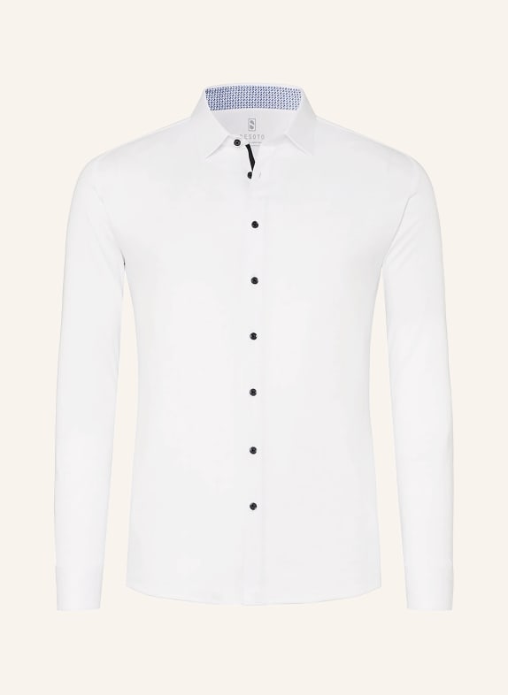 DESOTO Jerseyhemd Slim Fit WEISS