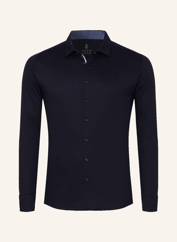 DESOTO Jerseyhemd Slim Fit DUNKELBLAU