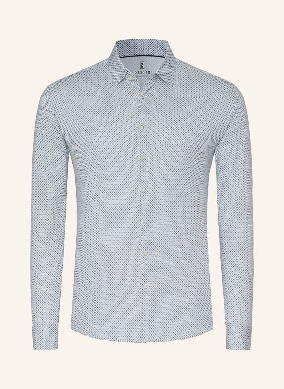 DESOTO Jerseyoverhemd, slim fit WIT / DONKERGRIJS / GRIJS