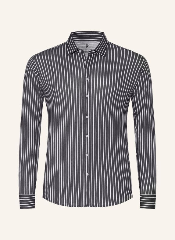 DESOTO Slim-Fit Jersey Shirt DARK GRAY / WHITE