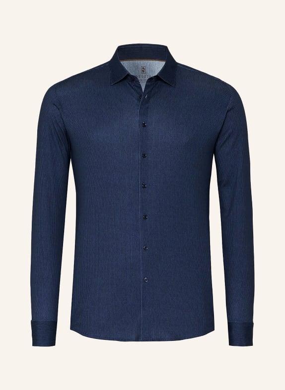 DESOTO Jerseyoverhemd, slim fit DONKERBLAUW / LICHTBLAUW