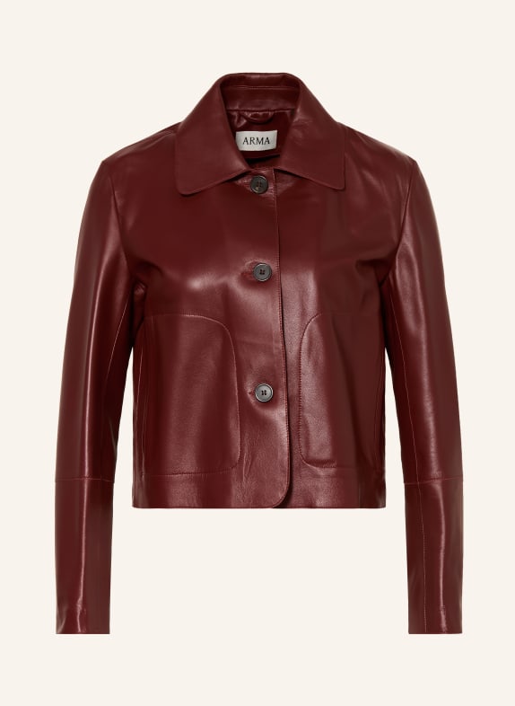 ARMA EMY Leather Jacket DARK RED