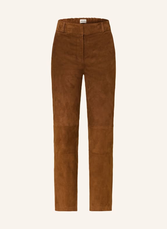 ARMA JEN Leather Pants DARK BROWN