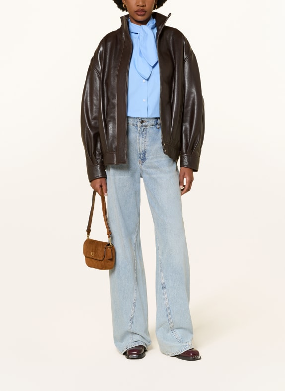 ARMA Veste en cuir PAULA MARRON FONCÉ