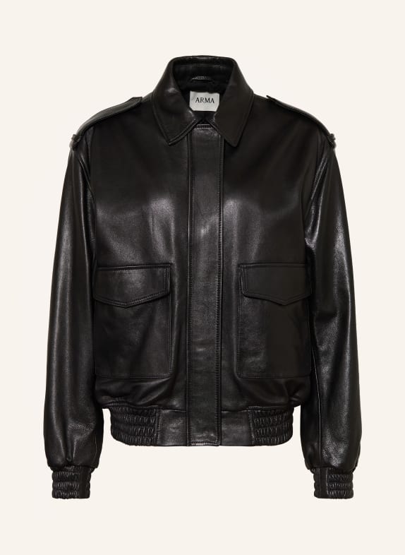 ARMA ASTRA Leather Jacket BLACK