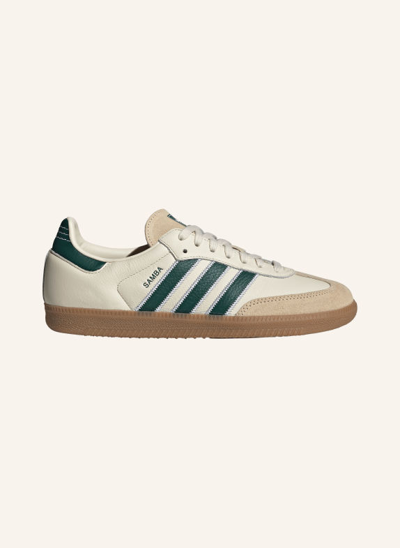 adidas Originals Sneakersy SAMBA OG KRÉMOVÁ / TMAVĚ ZELENÁ