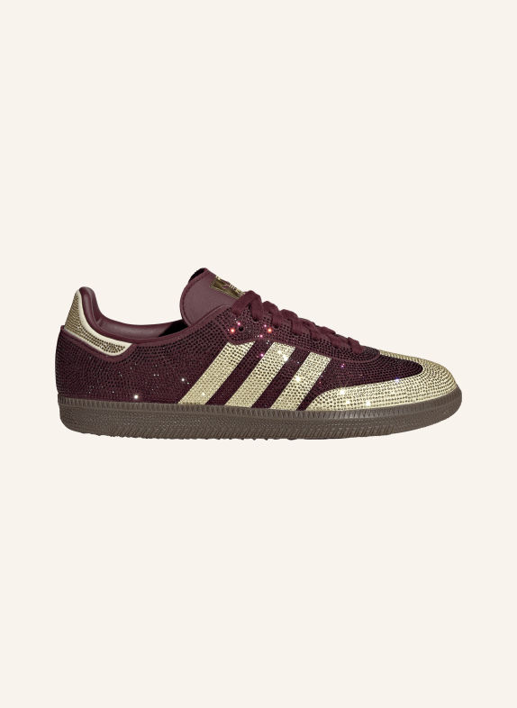 adidas Originals Sneakersy SAMBA OG s ozdobnými kamínky TMAVĚ ČERVENÁ / BÉŽOVÁ