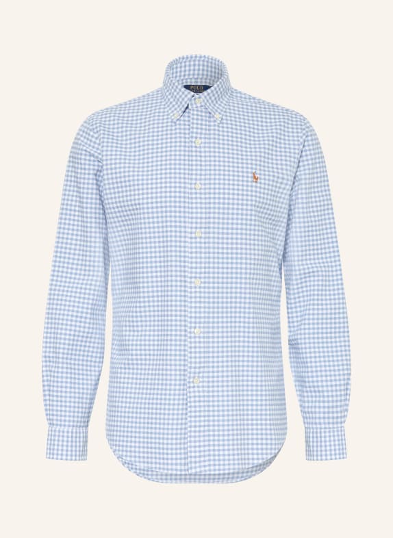 POLO RALPH LAUREN Overhemd Custom Fit LICHTBLAUW / WIT