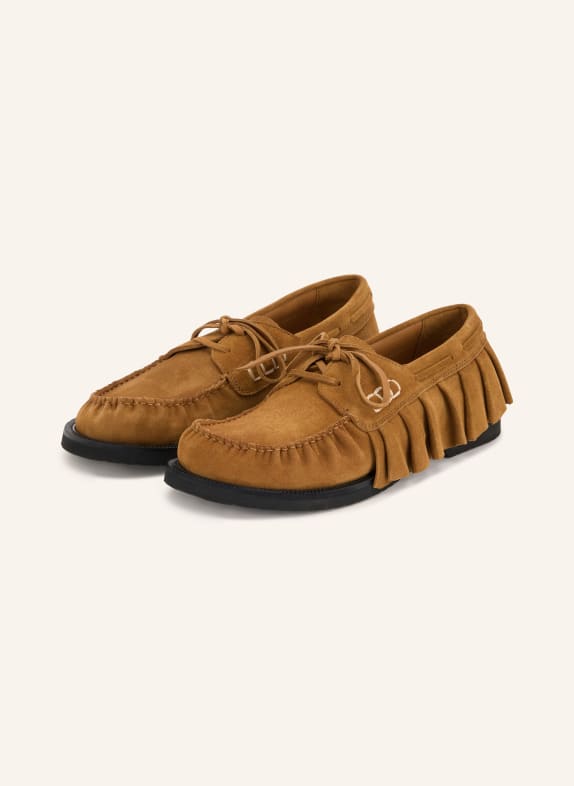 JW ANDERSON Chaussures bateau à volants MARRON