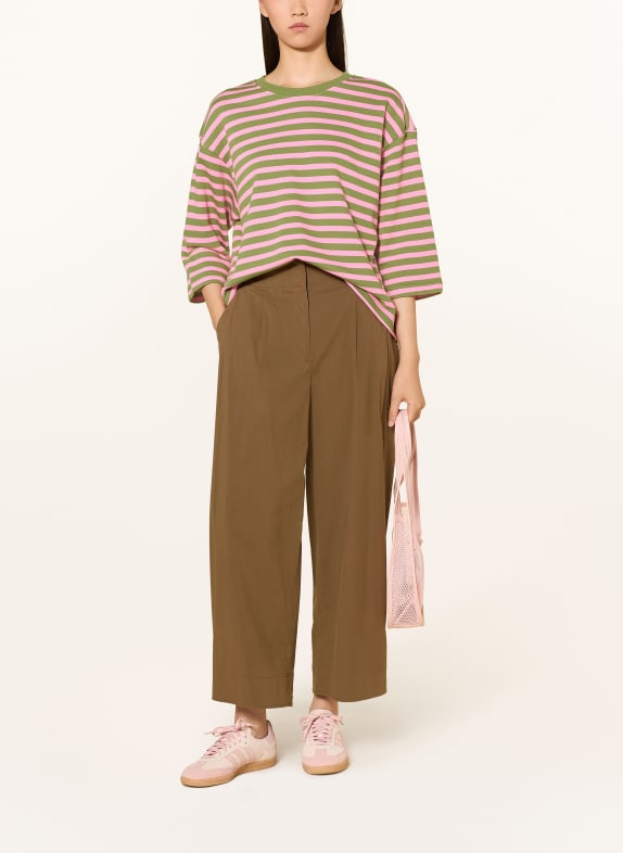 Smith & Soul Sweatshirt met 3/4-mouwen OLIJF / ROZE