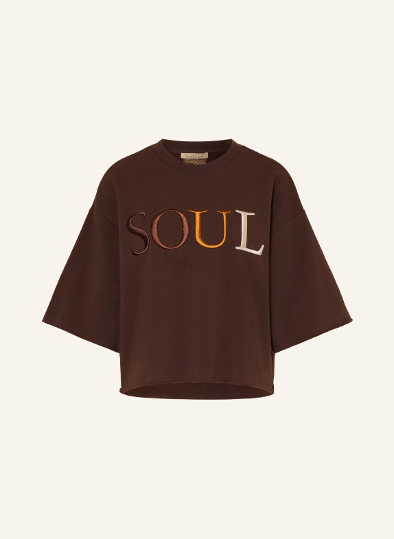 Smith & Soul Sweatshirt mit 3/4-Arm DUNKELBRAUN / BRAUN / ECRU
