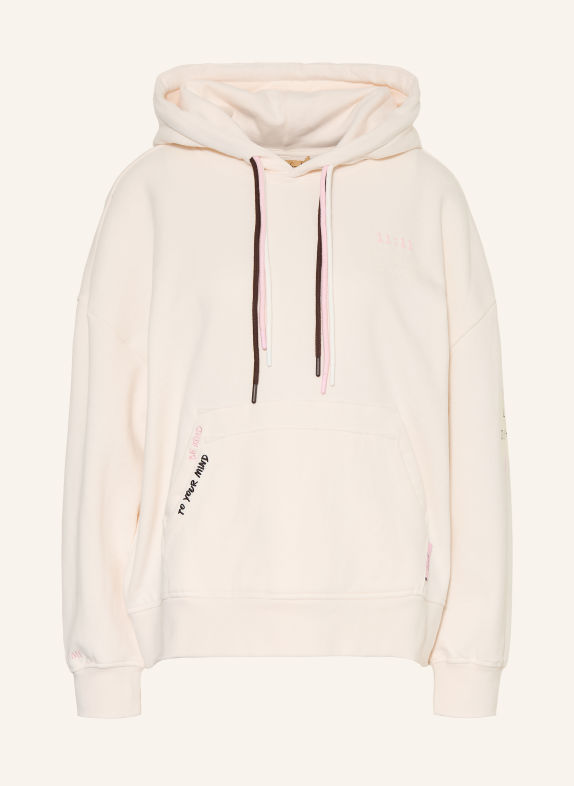 Smith & Soul Oversized-Hoodie ECRU / DUNKELBRAUN / ROSA