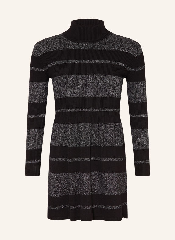 GUESS Strickkleid mit Glitzergarn SCHWARZ / SILBER