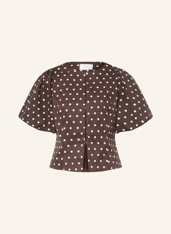NEO NOIR ANELA Blouse DARK BROWN / LIGHT PINK