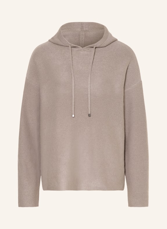 (THE MERCER) N.Y. Gebreide Hoodie van kasjmier TAUPE
