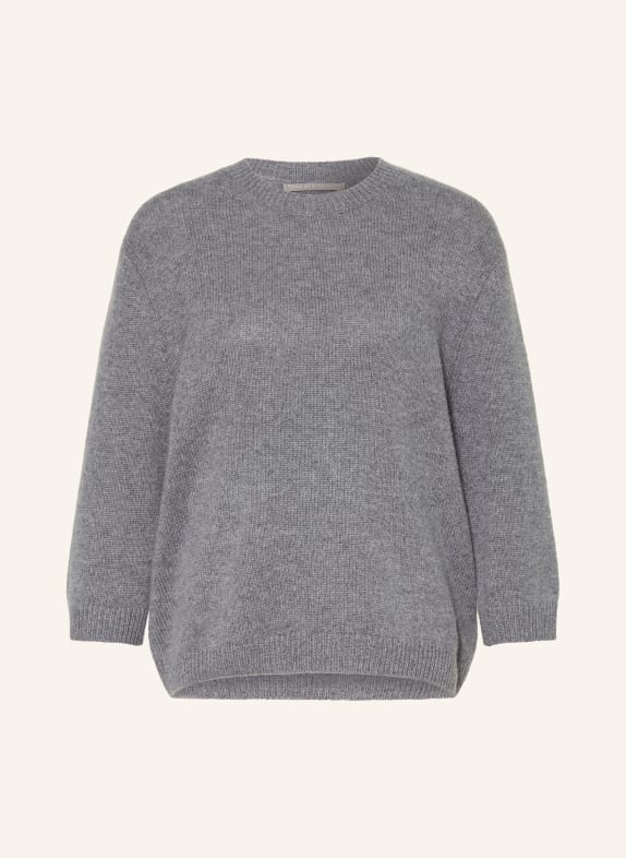 (THE MERCER) N.Y. Cashmere sweater with 3/4 sleeves LIGHT GRAY