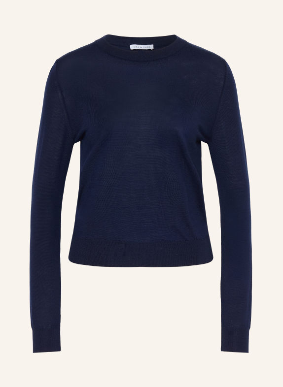 MRS & HUGS Trui van merinowol DONKERBLAUW