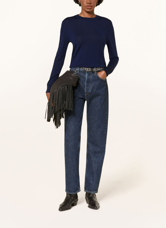MRS & HUGS Trui van merinowol DONKERBLAUW